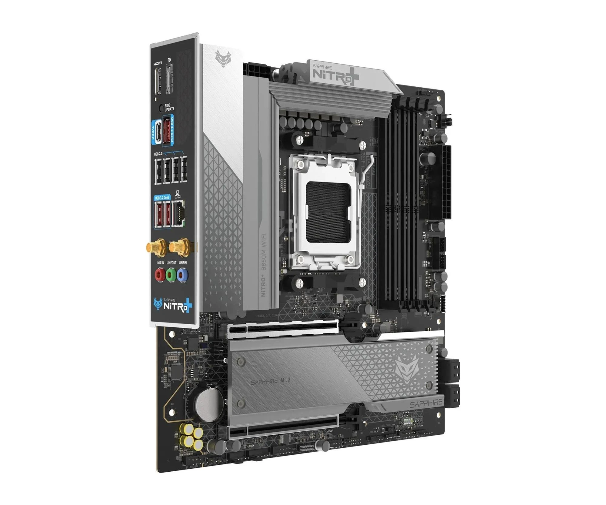 Sapphire NITRO+ B850M WIFI (52123-01-40G) EU Конструкція блоку живлення: 12+2+1;