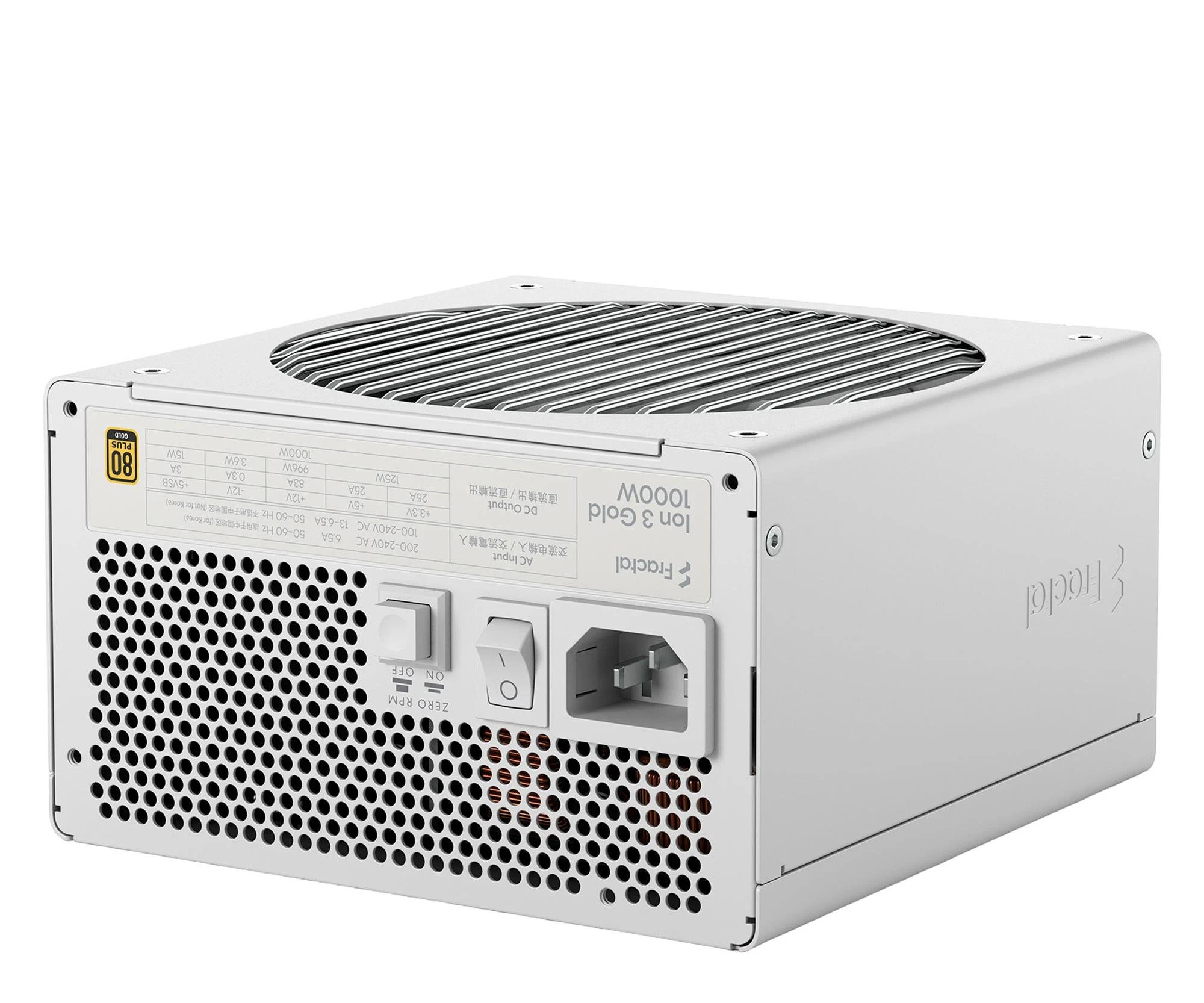 Fractal Design Ion 3 Gold 1000W 80 Plus Gold (FD-P-IA3G-101) EU Максимальна потужність, Вт: 1000