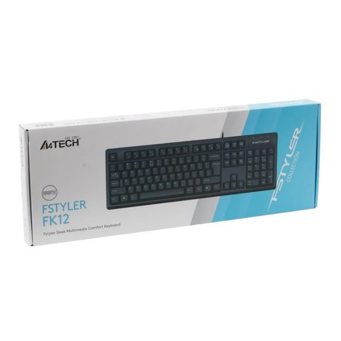 A4Tech FK12 USB UA Black (4711421003148) (UA) Тип: мультимедійна; Конструкція: