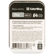 ColorWay Fire 64 GB USB 3.0 Red (CW-USBFE64) (UA)
