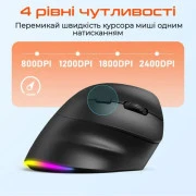 Meetion BTM010R RGB Bluetooth/Wireless Black (MT-BTM010R-A) (UA)