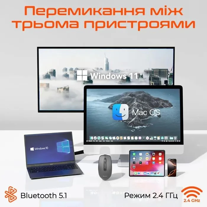 Meetion BTM100R Wireless/Bluetooth Black (MT-BTM100R-A) (UA)