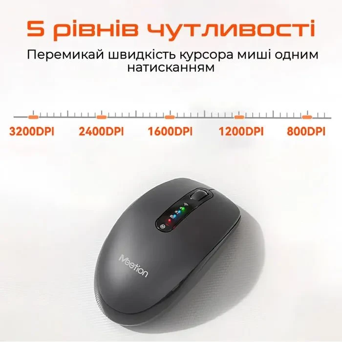 Meetion BTM100R Wireless/Bluetooth Black (MT-BTM100R-A) (UA)
