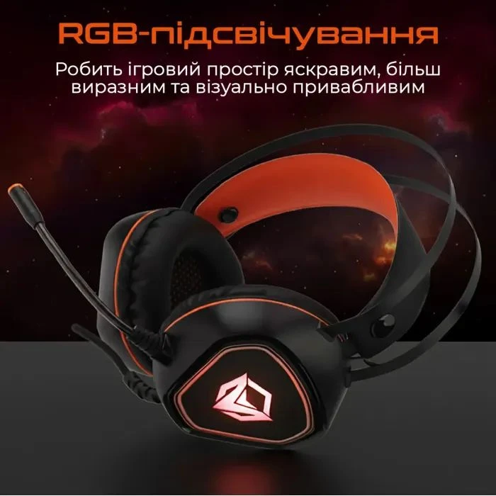 Навушники Meetion HP020 Black/Orange (MT-HP020-A) (UA)