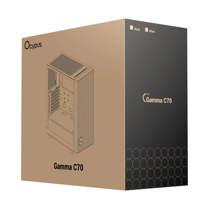 OCYPUS GAMMA C70 BK (GAMMA-C70-BKG000XX-GL) (UA) Типоразмер: Miditower; Способ