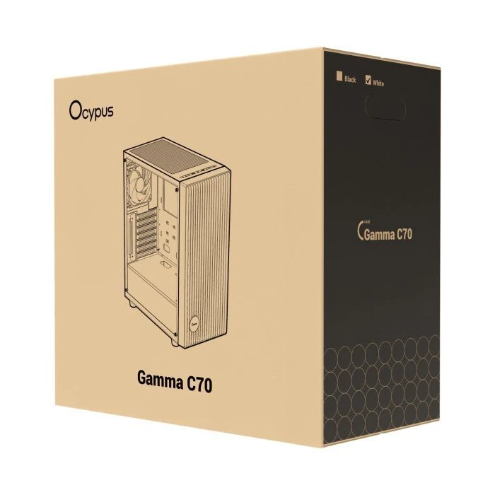 OCYPUS GAMMA C70 WH ARGB (GAMMA-C70-WHG400XX-GL) (UA) Типоразмер: Miditower; Способ