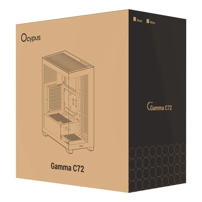 OCYPUS GAMMA C72 BK (GAMMA-C72-BKD000XX-GL) (UA) Типоразмер: Miditower; Способ