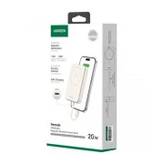 Ugreen 10000mAh 20W Magnetic Wireless Build-in USB-C Cable (PB760) (35341B) (UA)