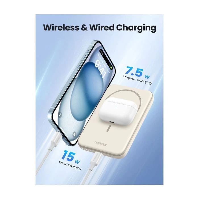 Ugreen 5000 mAh 15W Magnetic Wireless USB-C In/Out (PB560) (25207) (UA)