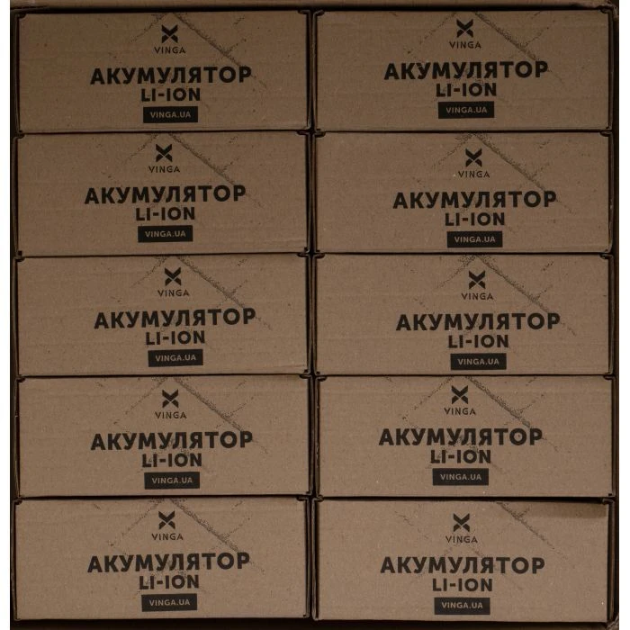 Акумуляторний блок Vinga Li-ion 6S3P 16500mAh коробка 10 шт. (JHY Li-Ion 21700 5500mAh) (V6S3P-10PCS-16500MAH) (UA) Тип акумулятора: Li-ion 6S; Ємність: