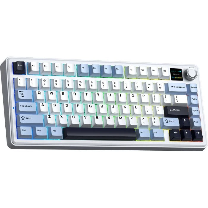 Aula F75 MAX Wireless/Bluetooth UA White/Blue (6978080501158) (UA)