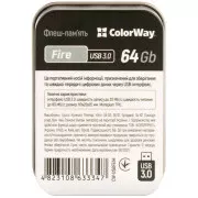 ColorWay Fire 64 GB USB 3.0 Red (CW-USBFE64) (UA)