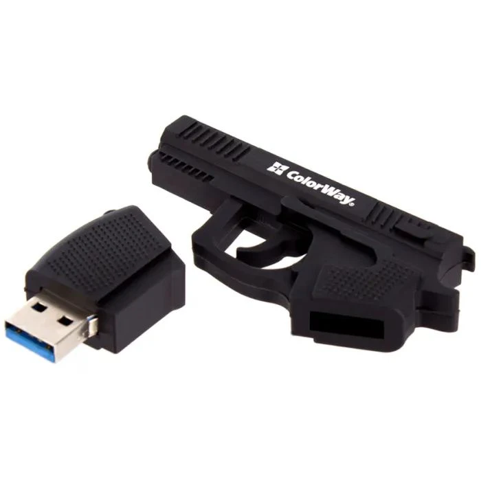 ColorWay Pistol 32 GB 3.0 Black (CW-USBPL32) (UA) Тип: Классические,Оригинальное