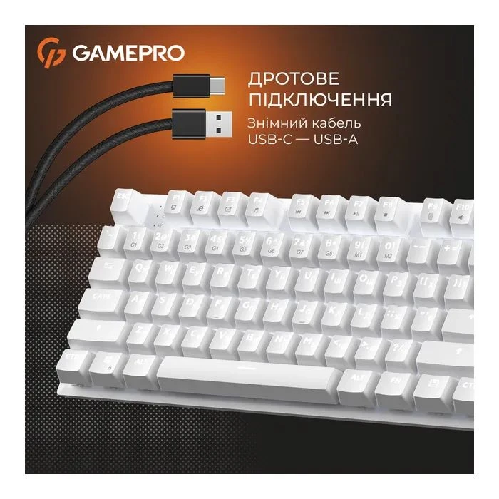 GamePro Genesis Joker MK124W Outemu Red Switch USB UA White (MK124W) (UA)