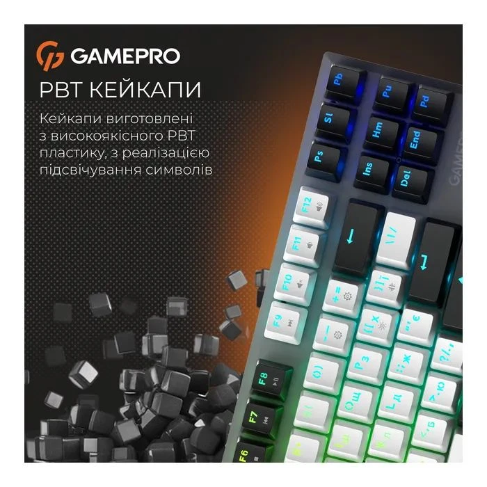 GamePro Genesis Joker Pro MK124G Pro Outemu Red Switch Wireless/Bluetooth/USB UA Gray (MK124G Pro) (UA)
