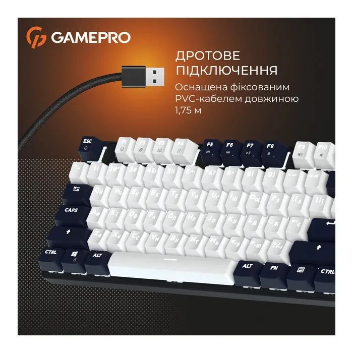 GamePro Genesis Metallic MK110B Outemu Red Switch USB UA Black (MK110B) (UA)