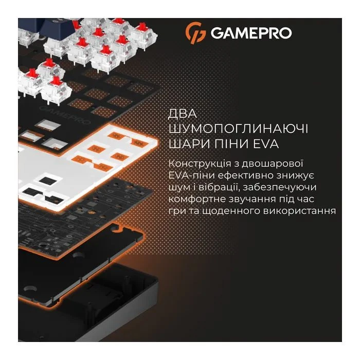 GamePro Genesis Metallic MK110B Outemu Red Switch USB UA Black (MK110B) (UA)