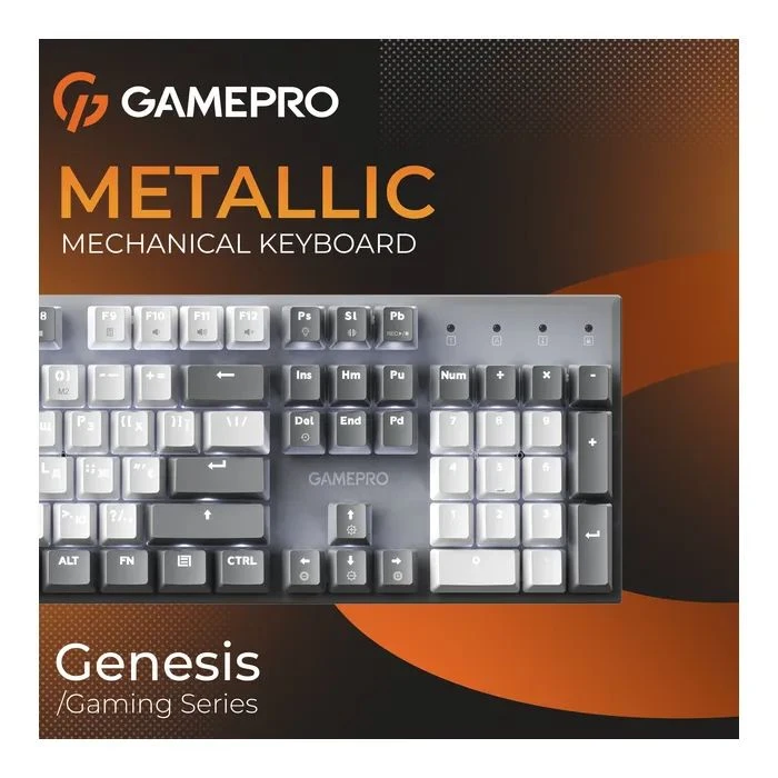 GamePro Genesis Metallic MK144G Outemu Red Switch USB UA Gray (MK144G) (UA)