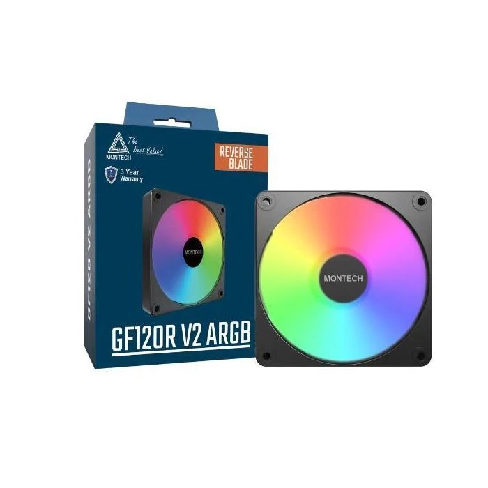 Кулер для корпуса MONTECH GF120R V2 ARGB PWM (B) (UA)
