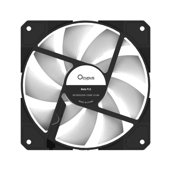 Кулер для корпусу OCYPUS BETA F12 BK ARGB REVERSE BLADE (BETA-F12-BK1AM01X-GL) (UA) Кількість вентиляторів: 1;