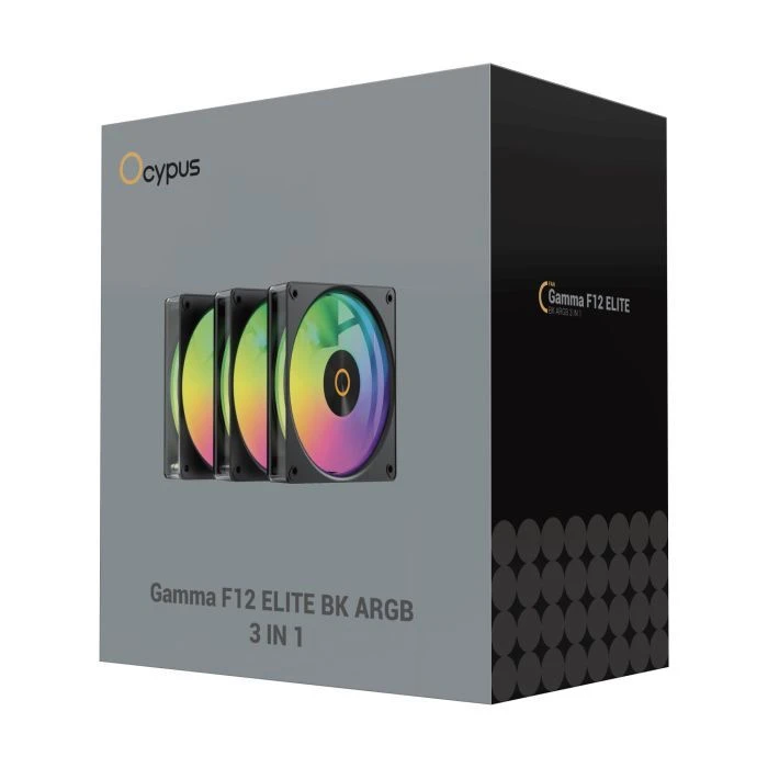 Кулер для корпуса OCYPUS GAMMA F12 ELITE BK A (GAMMA-F12-BK3AM00E-GL) (UA)