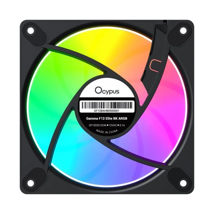 Кулер для корпусу OCYPUS GAMMA F12 ELITE BK ARGB REVERSE BLADE (GAMMA-F12-BK1AM01E-GL) (UA)