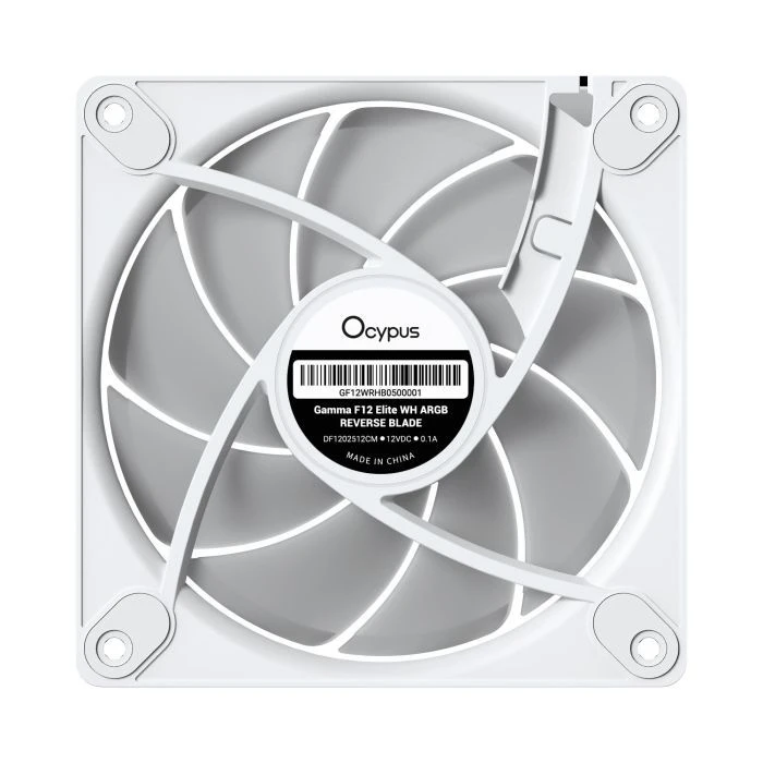 Кулер для корпуса OCYPUS GAMMA F12 ELITE WH ARGB REVERSE BLADE (GAMMA-F12-WH1AM01E-GL) (UA)