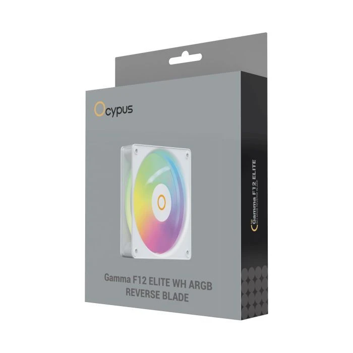 Кулер для корпусу OCYPUS GAMMA F12 ELITE WH ARGB REVERSE BLADE (GAMMA-F12-WH1AM01E-GL) (UA) Кількість вентиляторів: 1; Тип