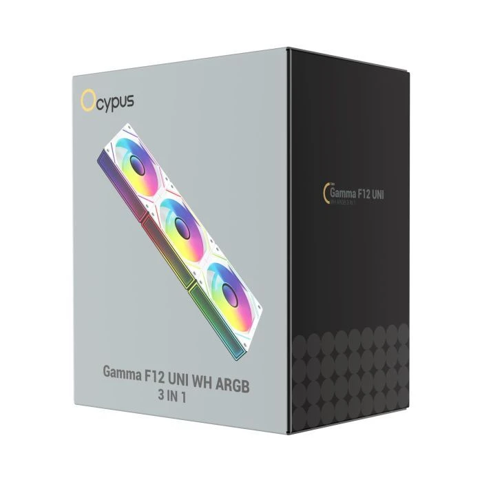 Кулер для корпусу OCYPUS GAMMA F12 UNI WH ARG (GAMMA-F12-WH3AM00U-GL) (UA) Кількість вентиляторів: 3;