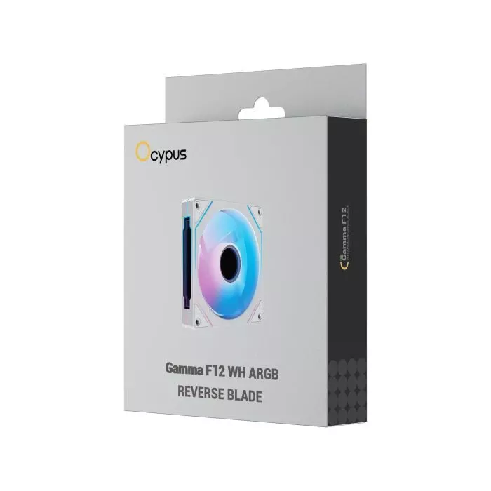Кулер для корпусу OCYPUS GAMMA F12 WH ARGB REVERSE BLADE (GAMMA-F12-WH1AM01X-GL) (UA) Кількість вентиляторів: 1;