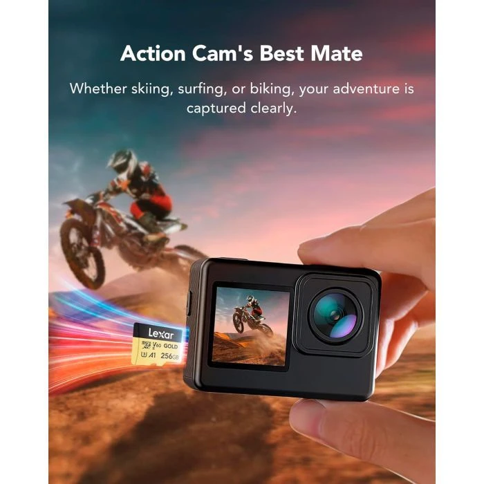 Lexar 256GB microSDXC class 10 UHS-II U3 V60 A1 Professional Gold (LMSGOLD256G-BNNNG) (UA) Тип карты памяти: microSDXC; Объем