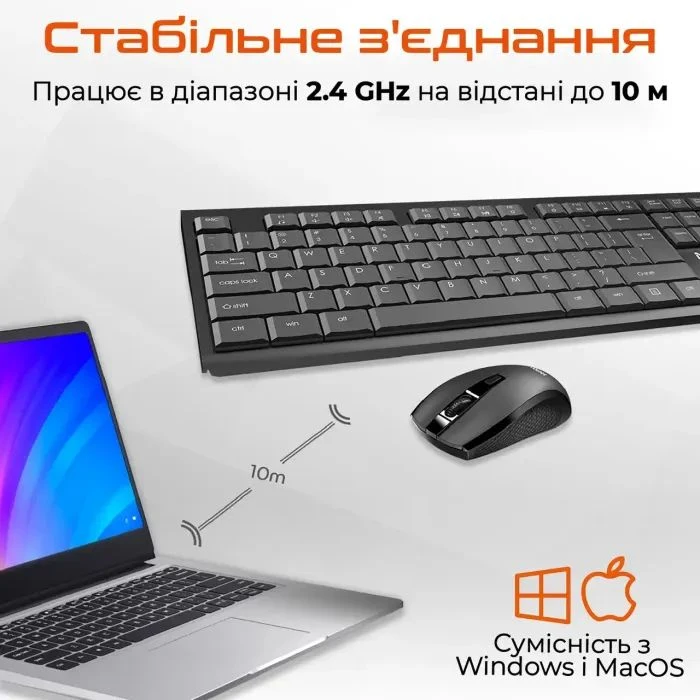 Meetion C4120 Little Wireless UA Black (MT-C4120LITTLE-A-RUA) (UA) Конструкция: мембранная;