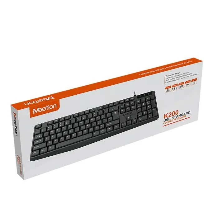 Meetion K200 USB UA Black (MT-K200-A-RUA) (UA) Тип: мультимедійна; Конструкція: