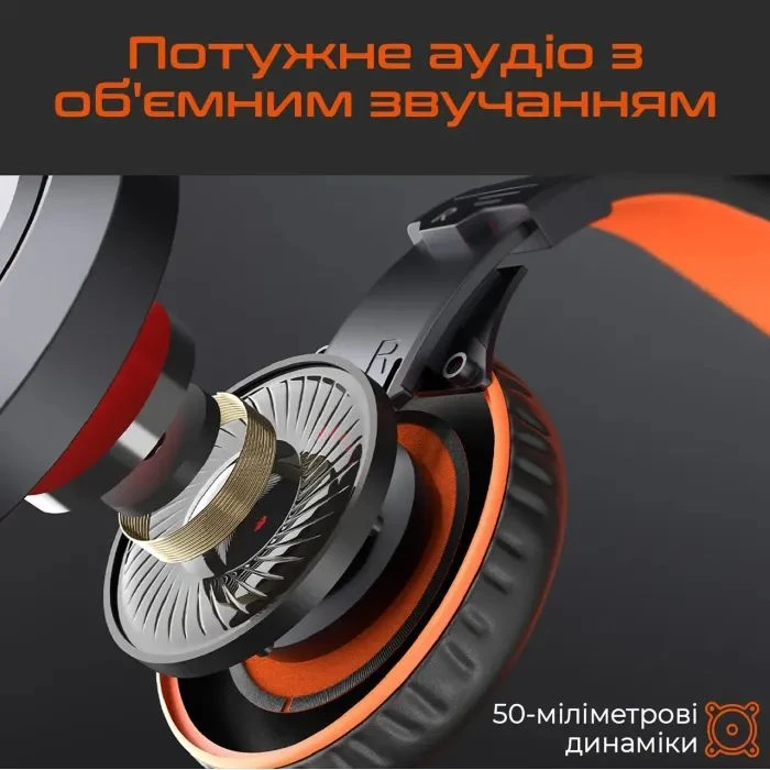 Наушники Meetion HP021 Black/Orange (MT-HP021-A) (UA)