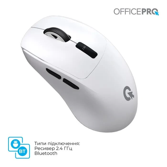 OfficePro M398W Wireless/Bluetooth White (M398W) (UA) Тип: Бесшумные; Подключение: