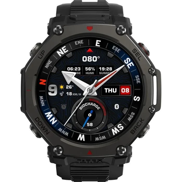 Смарт-часы Amazfit T-Rex 3 Pro 48mm W2444OV1N Tactical Black (1170956) (UA) Тип: универсальные; Форма часов: