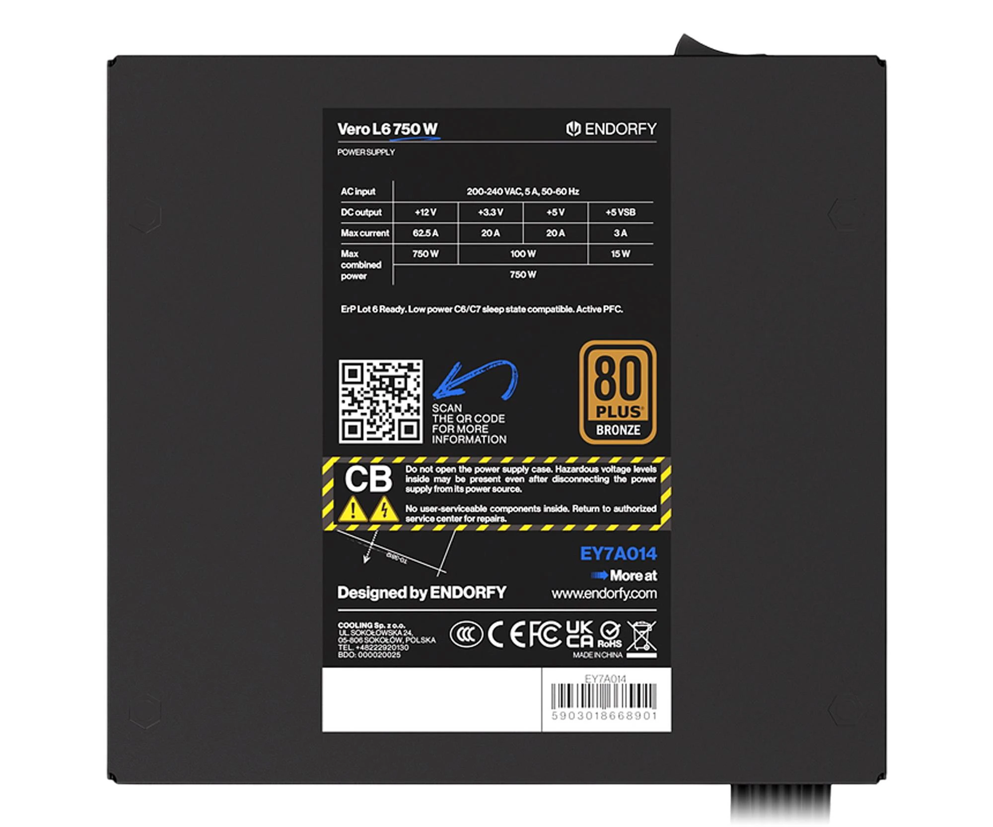 ENDORFY Vero L6 750W 80 Plus Bronze (EY7A014) EU