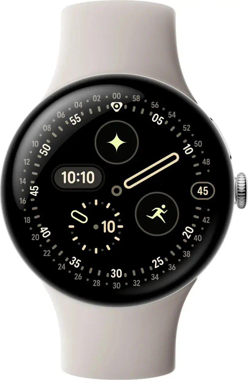 Смарт-часы Google Pixel Watch 4 45mm Wi-Fi Polished Silver Aluminum case / Porcelain Active Band