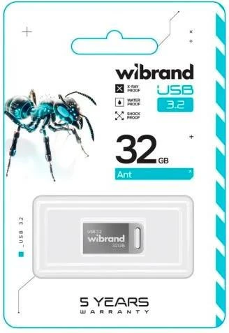 Wibrand 32 GB Ant Silver USB 3.2 (WI3.2/AN32M4S) Бренд: Wibrand; Линейка: Ant;