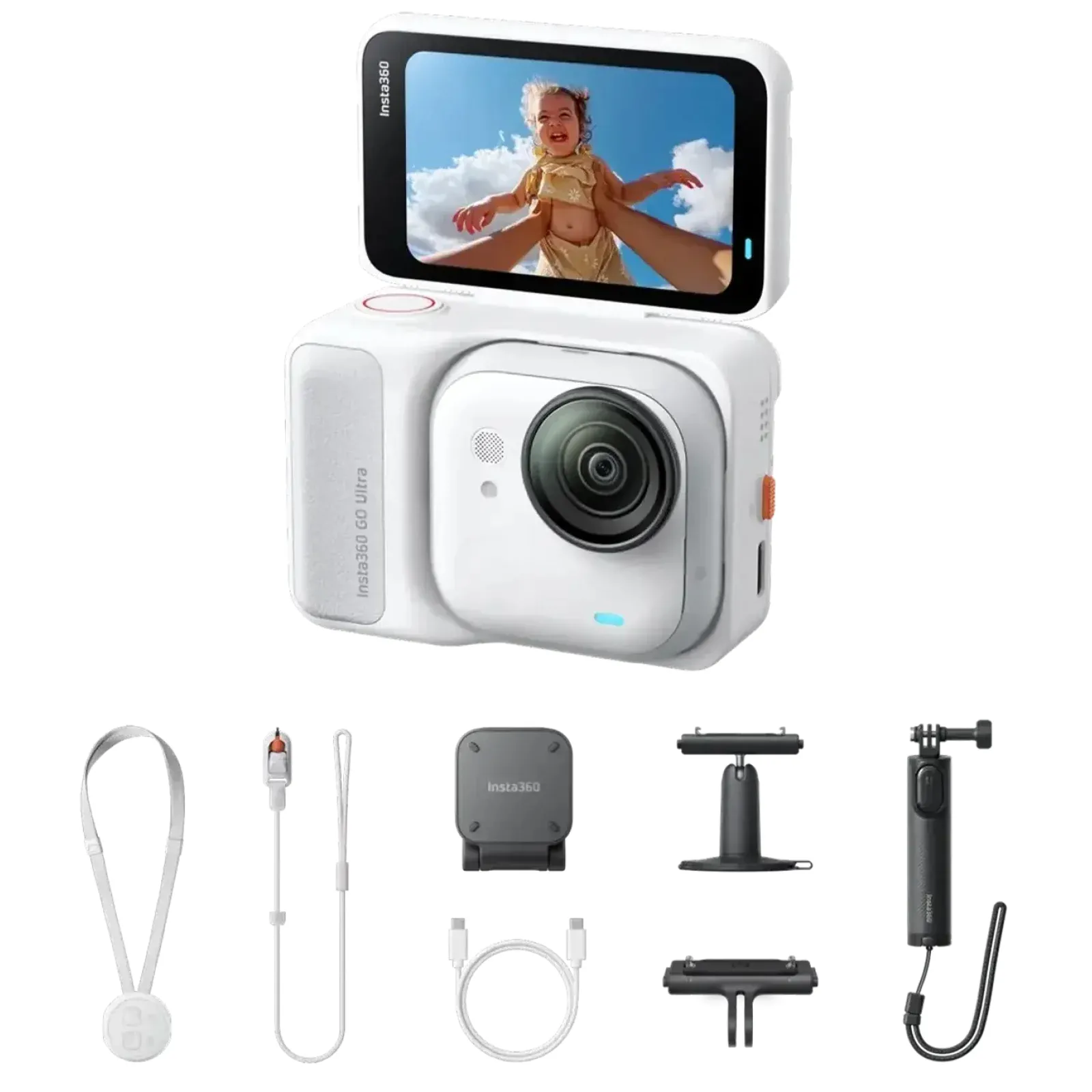 Insta360 GO Ultra Creator Bundle White (CINSABEA_GOULTRA05) Размер экрана, дюйм: 2,5 / Тип