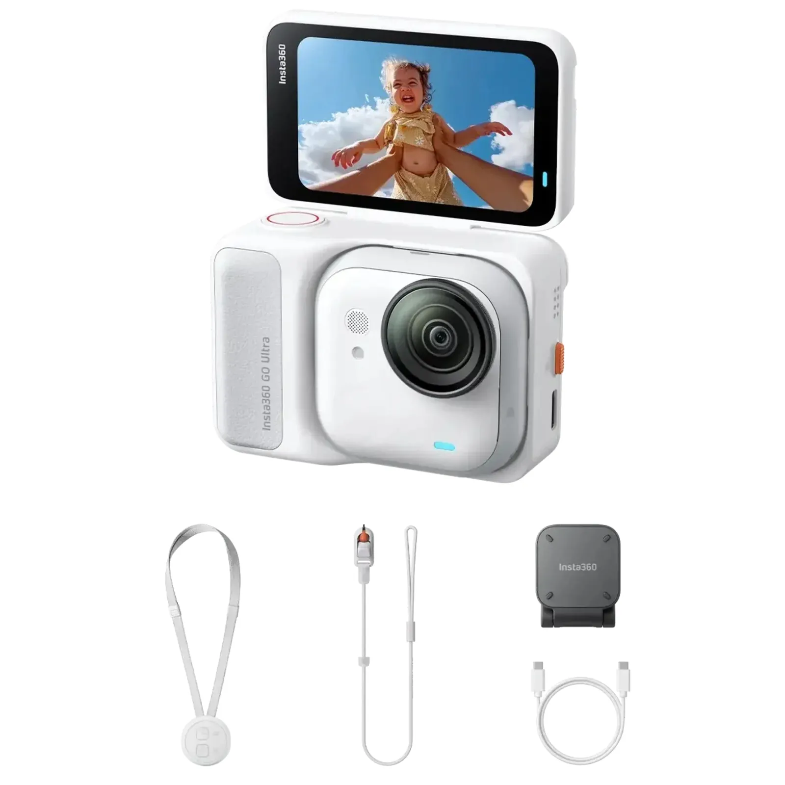 Insta360 GO Ultra Standard Bundle White (CINSABEA_GOULTRA01) Размер экрана, дюйм: 2,5 / Тип