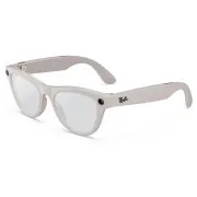 Ray-Ban Meta Skyler Gen2 Stand.Shiny Chalky Gray Frame/Clear to Sapphire Transit.Lenses RW4014 6700MF 52-20