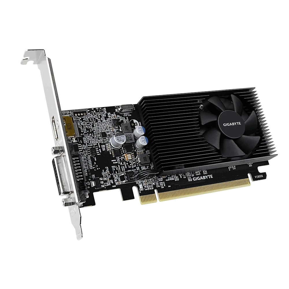 Gigabyte GeForce GT 1030 Low Profile 2GB DDR4 (GV-N1030D4-2GL) EU Відеокарта: GeForce GT 1030; Роз'єм: PCIe