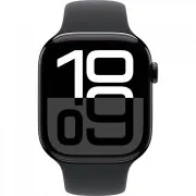 Apple Watch Series 10 GPS 46мм Jet Black Alu. Case w. Black Sport Band - M/L (MXM43, MWWQ3)