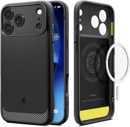 Чехол для смартфона Spigen iPhone 17 Pro - Rugged Armor MagFit Matte Black (ACS10329) (UA)