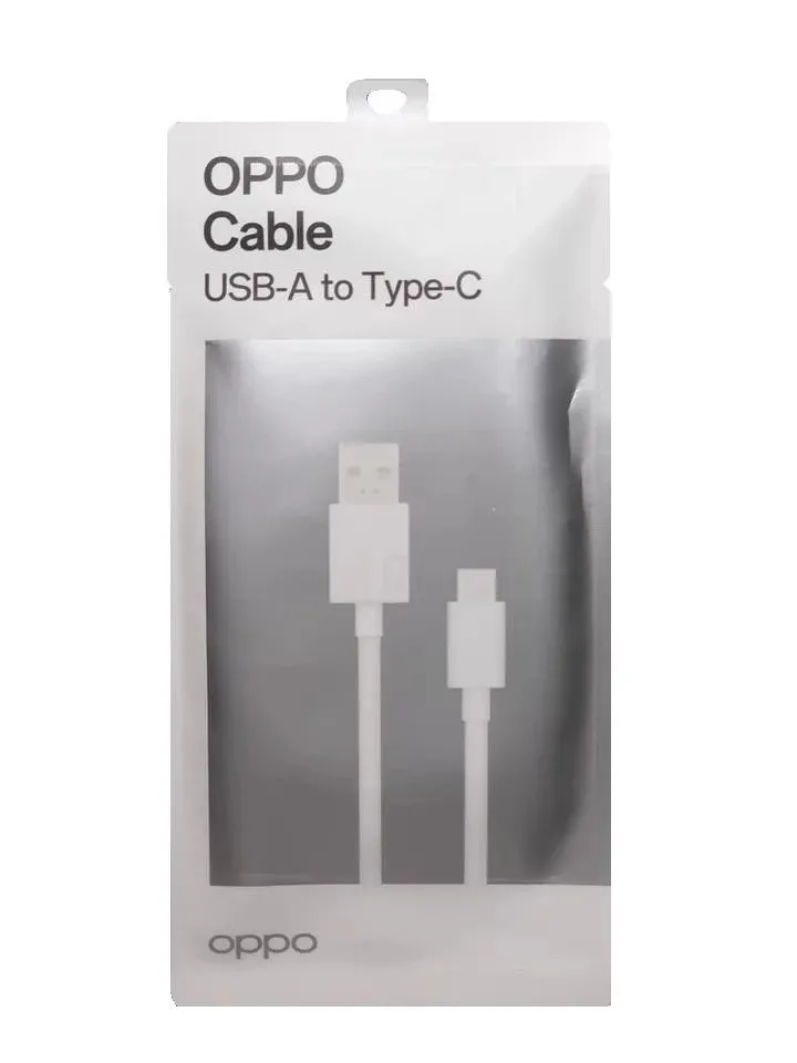 Кабель USB Type-C OPPO Flash Charging data cable Type-A to Type-C 1m White (DL129) Бренд: OPPO; Разъем1: USB Type-A; Разъем2: