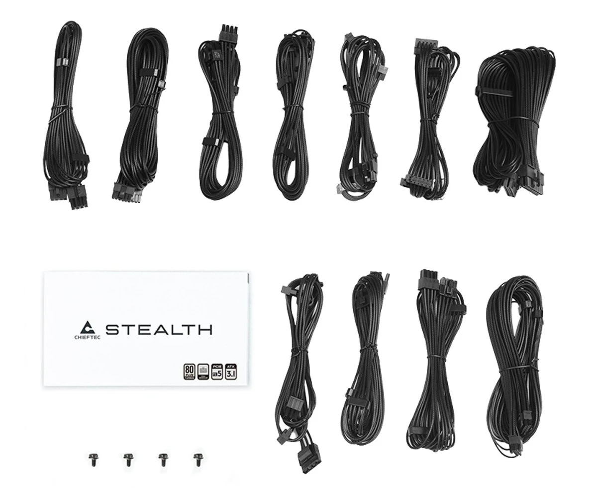 Chieftec Stealth 1200W 80 Plus Platinum (SPX-1200-FC) EU Максимальна потужність: 1200 Вт;