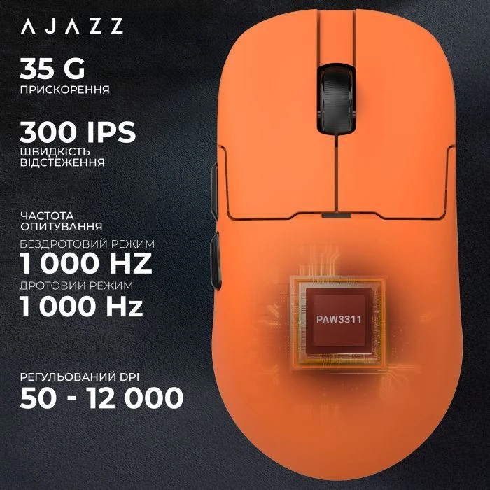 Ajazz AJ159P MC Wireless/Bluetooth/USB Charging Dock Orange (AJ159P-MC-Orange) (UA) Тип: Геймерские; Подключение: