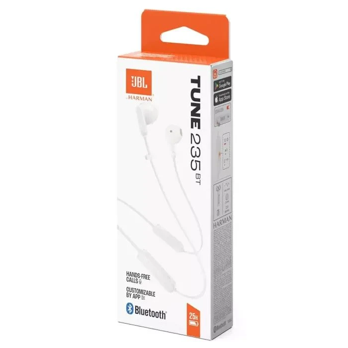Навушники JBL Tune 235BT White (JBLT235BTWHT) (UA) Тип: TWS (True Wireless Stereo); Призначення: