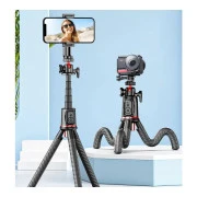 RTAKO C03 Octopus Extendable Tripod Selfie Stick (with Detachable Phone Holder) Black (6942063212416) (UA)